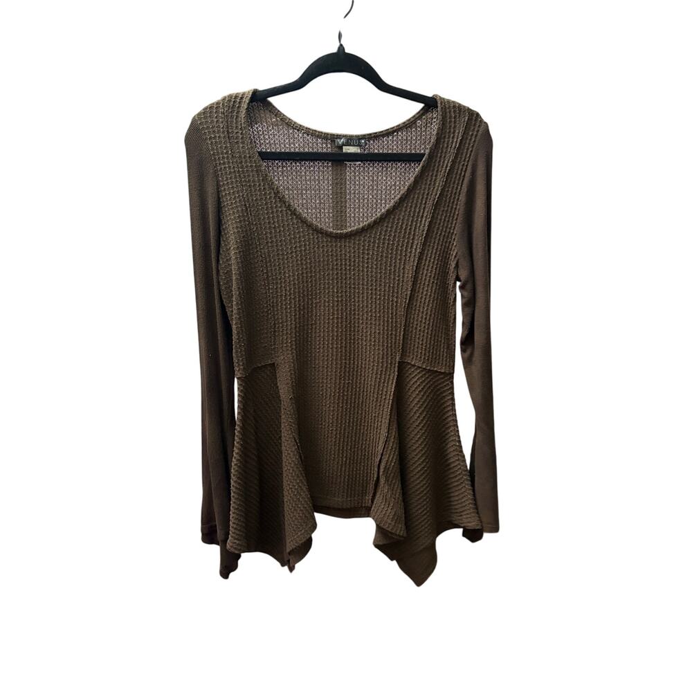 Preloved-M-VENUS Waffle Knit Asymmetrical Tunic